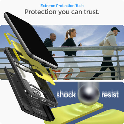 ACS07264 - Pixel 8a Case Tough Armor in Black showing the extreme protection tech. Protection you can trust