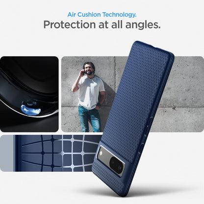 ACS04697 - Pixel 7 Case Liquid Air in navy blue aircushion technology. protection at all angles.