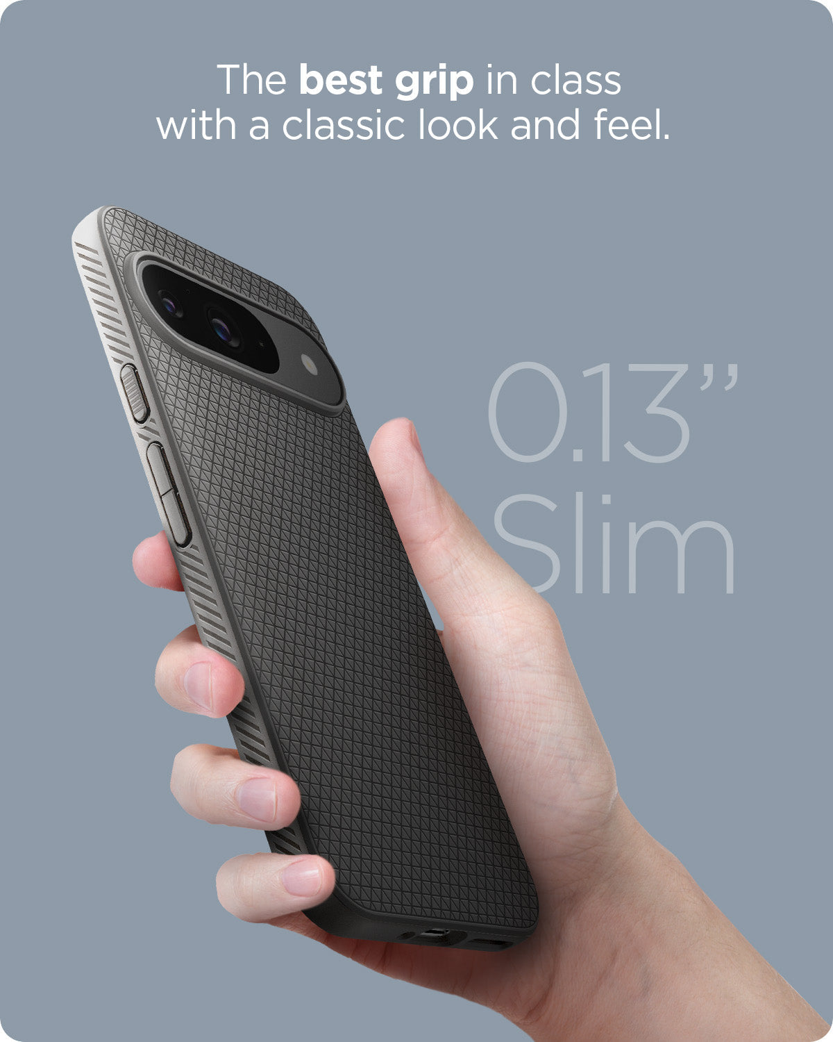 ACS07684 - Pixel 9 Pro Case Liquid Air in Marble Gray the best grip in class with a classic look and feel.