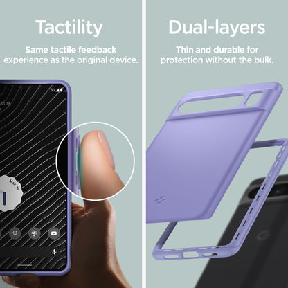 ACS06329 - Pixel 8 Pro Case Thin Fit in awesome violet tactility same tactile feedback experience as the original device. Dual layers thin and durable for protection without the bulk.