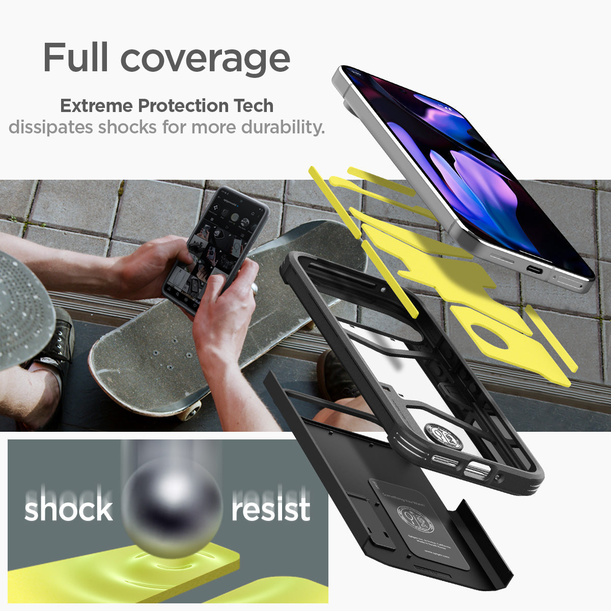 ACS07726 - Pixel 9 Pro XL Case Tough Armor in Black Full coverage extreme protection tech dissipates shocks for more durability. Shock resist.