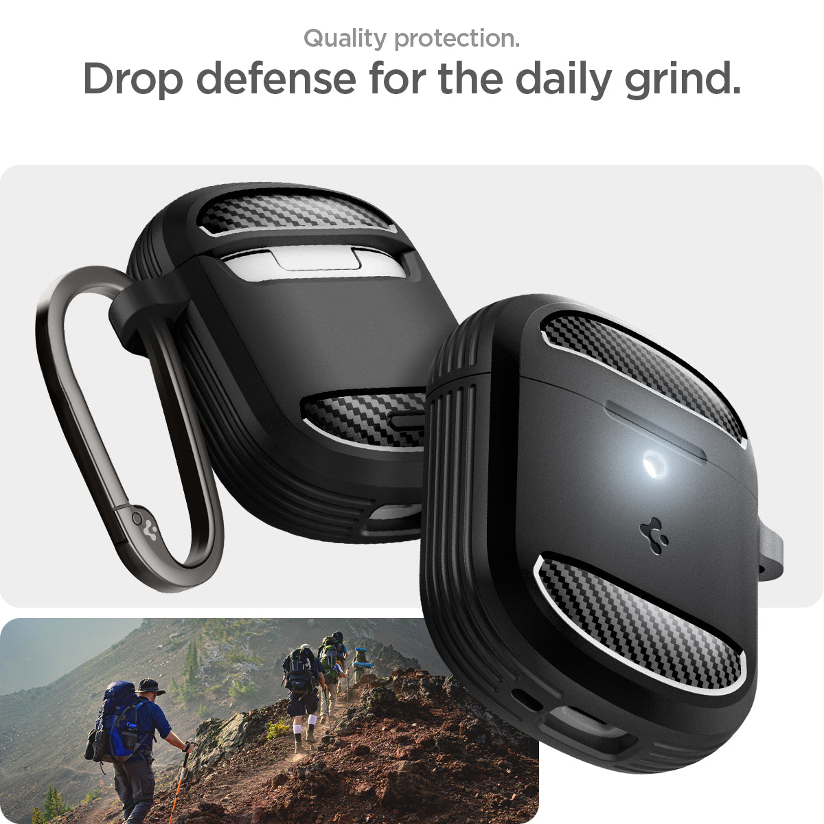 ACS07604 - Pixel Buds Pro 2 Case Rugged Armor in Matte Black quality protection. drop defense for the daily grind.