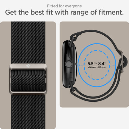AMP07601 - Pixel Watch 5 (45mm) Lite Fit Black fitted for everyone. get the best fit with range of fitment.