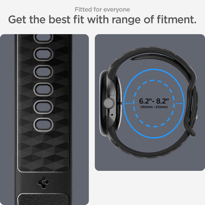 AMP10192 - Pixel Watch 5 (45mm) Parallax Matte Black fitted for everyone. get the best fit with range of fitment