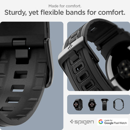 AMP07600 - Pixel Watch 3 (45mm) in Black made for comfort. sturdy yet flexible bands for comfort.