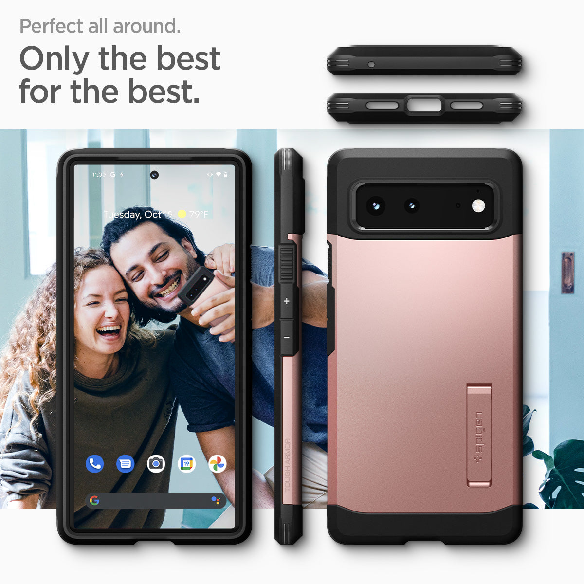 ACS03444 - Pixel 6 Case Tough Armor in rose gold perfect all around. only the best for the best.