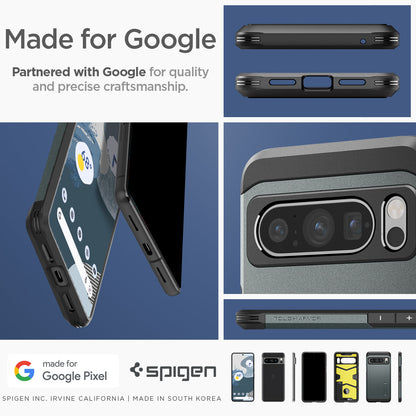 ACS06322 - Pixel 8 Pro Case Tough Armor in abyss green made for google partnered with google for quality and precise craftsmanship.