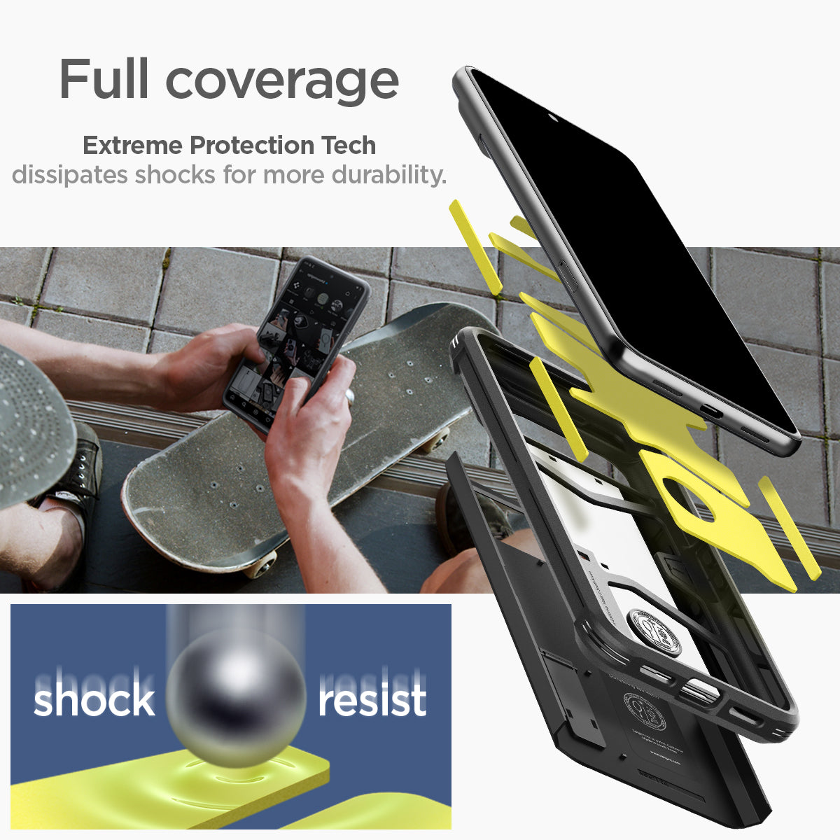 ACS06319 - Pixel 8 Pro Case Tough Armor in black Full coverage extreme protection tech dissipates shocks for more durability. Shock resist.
