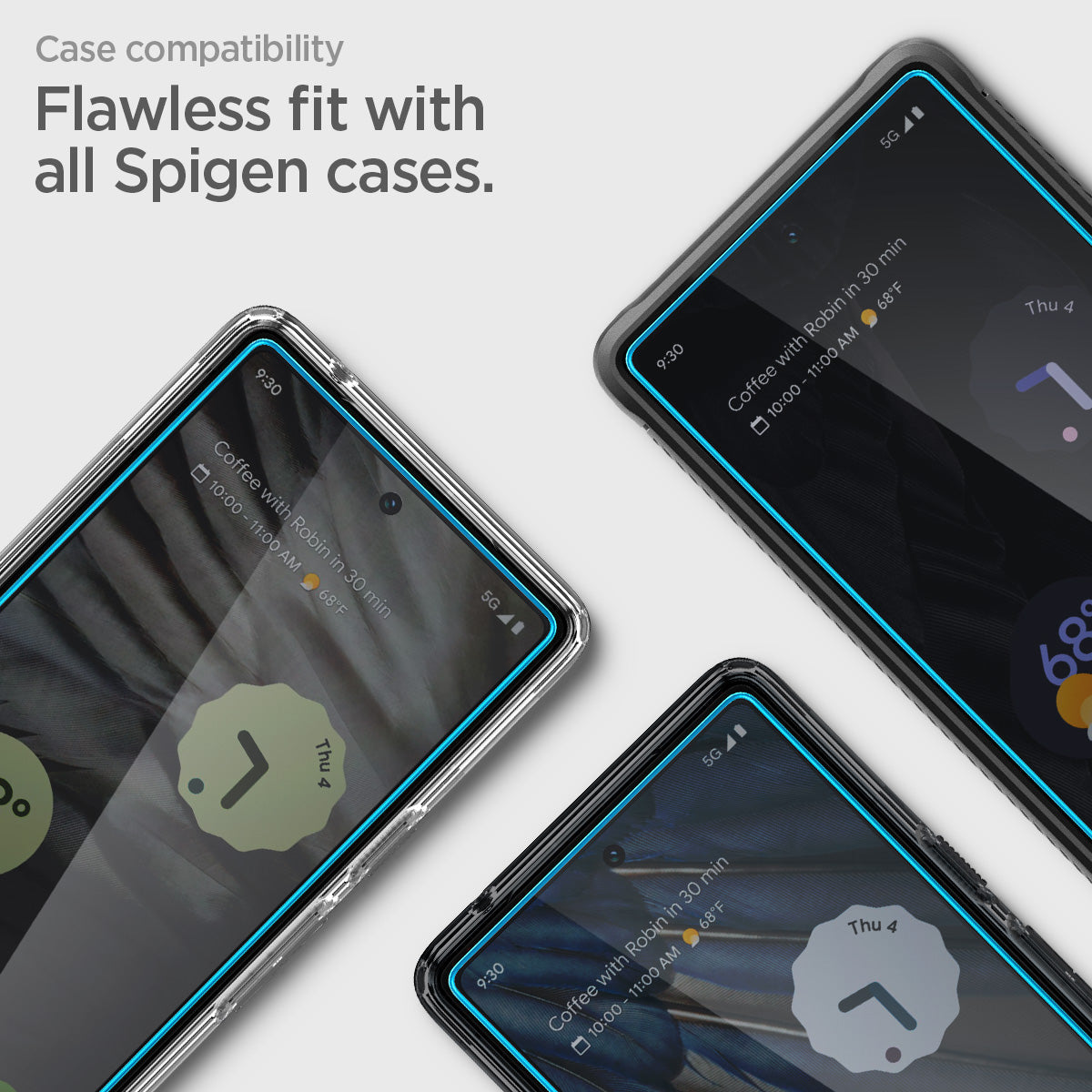 AGL05968 - Pixel 7a Screen Protector AlignMaster GLAS.tR compatibility flawless fit with all spigen cases