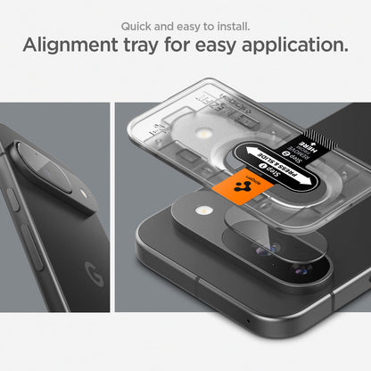 AGL08443 - Pixel 9 Case Optik EZ Fit Lens Protector in Crystal Clear quick and easy to install. Alignment tray for easy application.