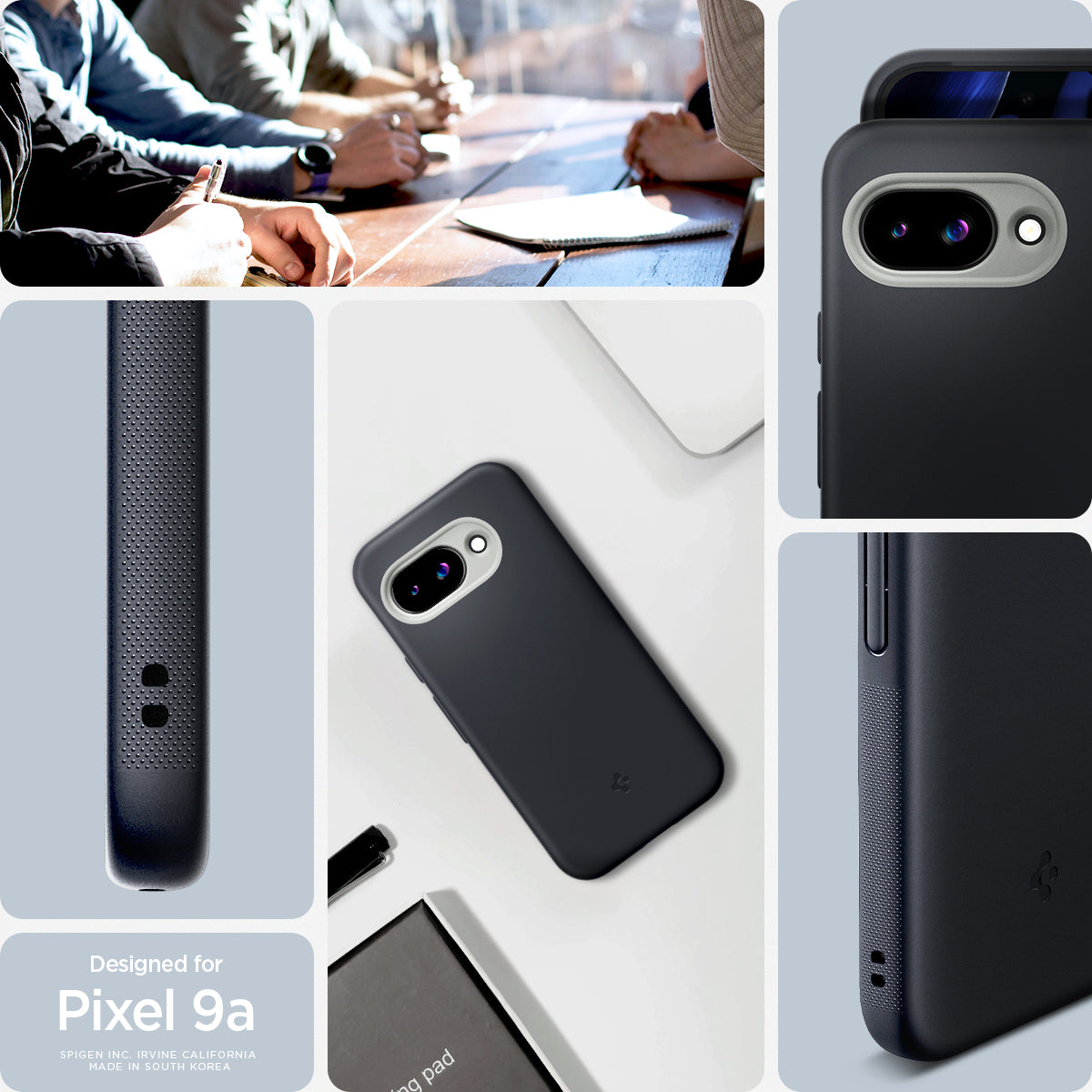 ACS09065 - Pixel 9a Case Nano Pop (MagFit) in black sesame showing designed for pixel 9a