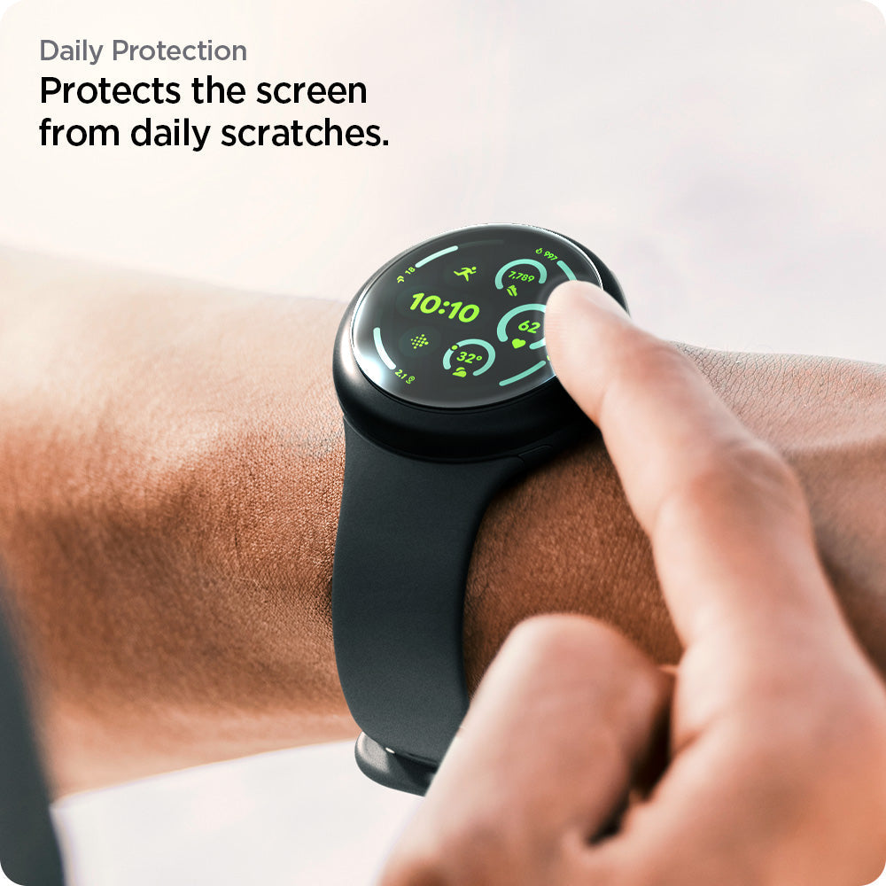 AFL08525 - Pixel Watch 3 (45mm) EliteShield EZ Fit in Clear daily protection. protects the screen from daily scratches.