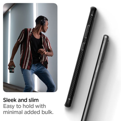 ACS00753 - Galaxy S20 Plus Rugged Armor Case in black sleek and slim. Easy to hold with minimal added bulk.