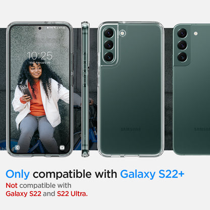 ACS03954 - Galaxy S22 Plus 5G Case Ultra Hybrid in crystal clear only compatible with s22+. not compatible with galaxy s22 ultra and galaxy s22 Ultra.