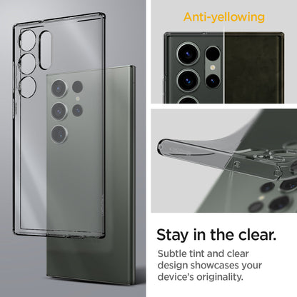 ACS05611 - Galaxy S23 Ultra Case Liquid Crystal in space crystal anti yellowing. Crystal clear long lasting clarity that preserves the originality with quality.