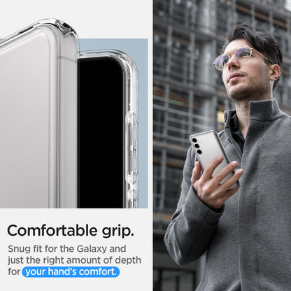 ACS07349 - Galaxy S24 Case Ultra Hybrid in Crystal Clear comfortable grip. snug fit for the galaxy and just the right amount of depth for your hand's comfort.