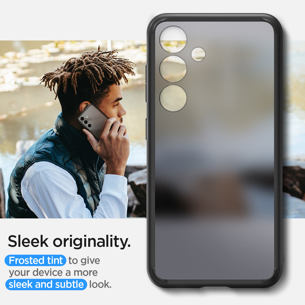 ACS07353 - Galaxy S24 Case Ultra Hybrid in Frost Black Clear coverage long lasting clarity that preserves your device originality with quality.