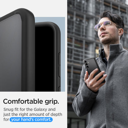 ACS07353 - Galaxy S24 Case Ultra Hybrid in Frost Black comfortable grip. snug fit for the galaxy and just the right amount of depth for your hand's comfort.