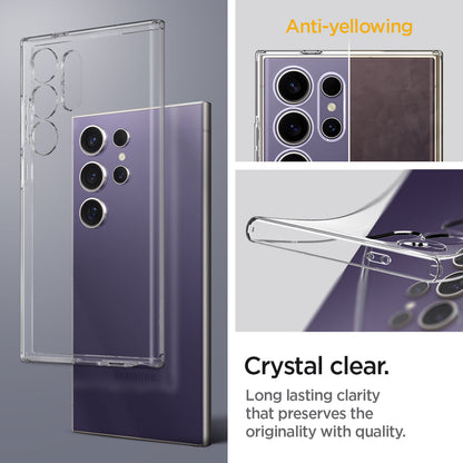 ACS07283 - Galaxy S24 Ultra Case Liquid Crystal in Crystal Clear anti yellowing. Crystal clear long lasting clarity that preserves the originality with quality.