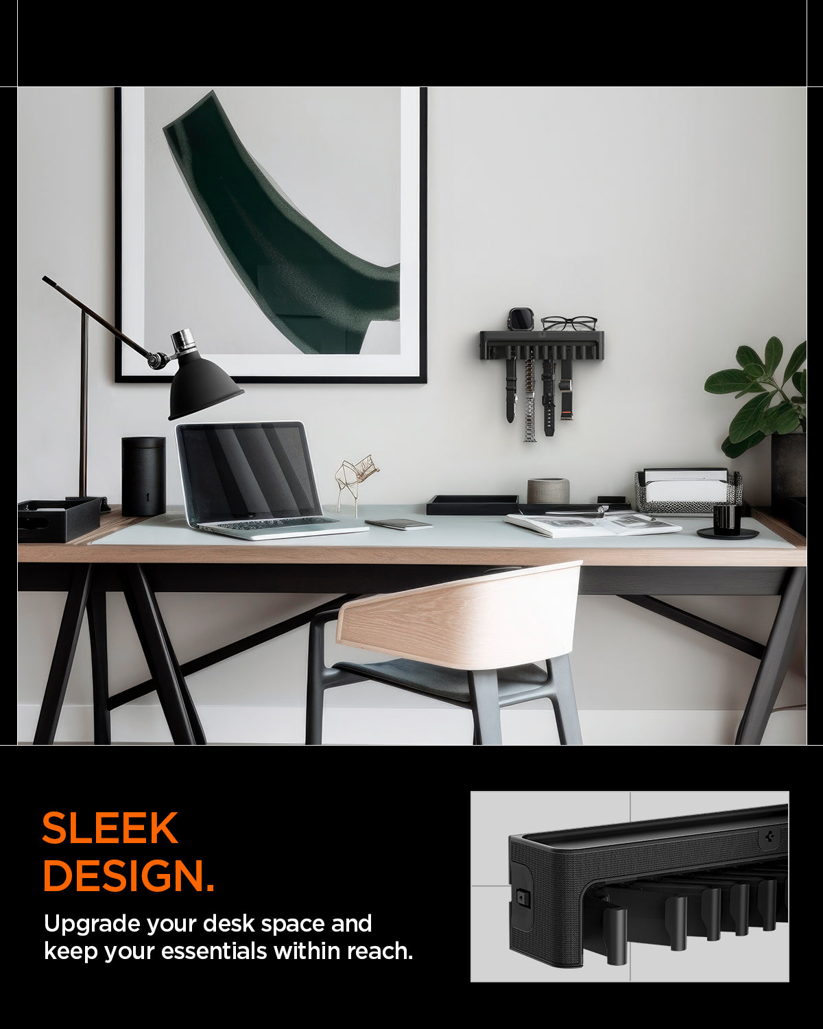 AMP09445 - Watch Band Organizer | S341 showing the sleek design. Upgrade your desk space and keep your essentials within reach