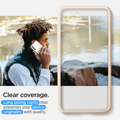 ACS06086 - Galaxy S23 Case Ultra Hybrid in sand beige Clear coverage long lasting clarity that preserves your device originality with quality.
