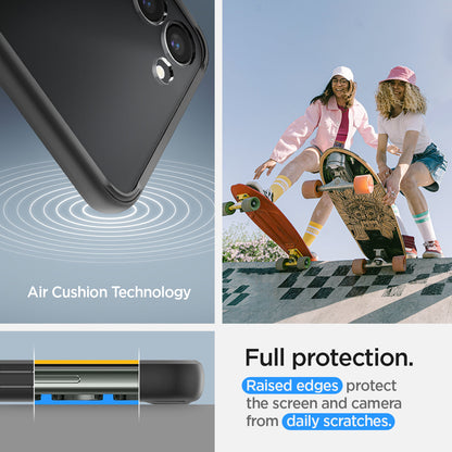 ACS05715 - Galaxy S23 Case Ultra Hybrid in black full protection. raised edges protect the screen and camera from daily scratches. Aircushion technology.
