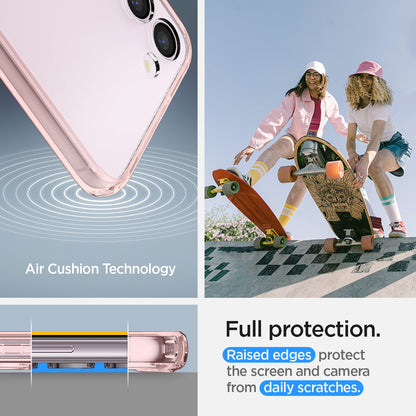 ACS06087 - Galaxy S23 Case Ultra Hybrid in rose crystal full protection. raised edges protect the screen and camera from daily scratches. Aircushion technology.