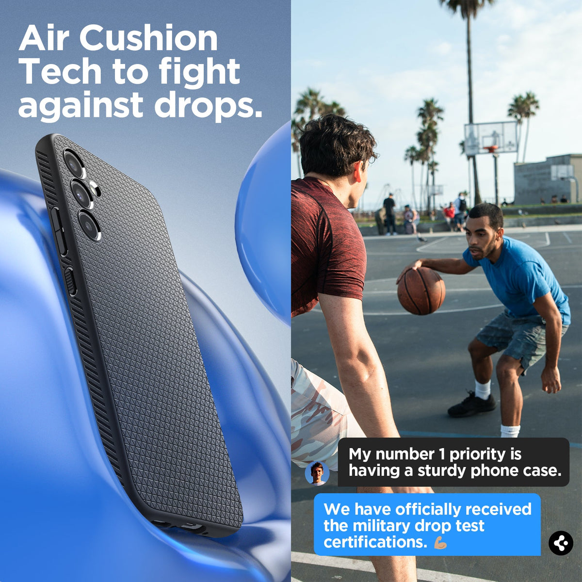 ACS05905 - Galaxy A34 5G Case Liquid Air in Matte Black air cushion tech to fight against drops.