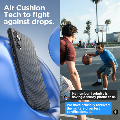 ACS05905 - Galaxy A34 5G Case Liquid Air in Matte Black air cushion tech to fight against drops.