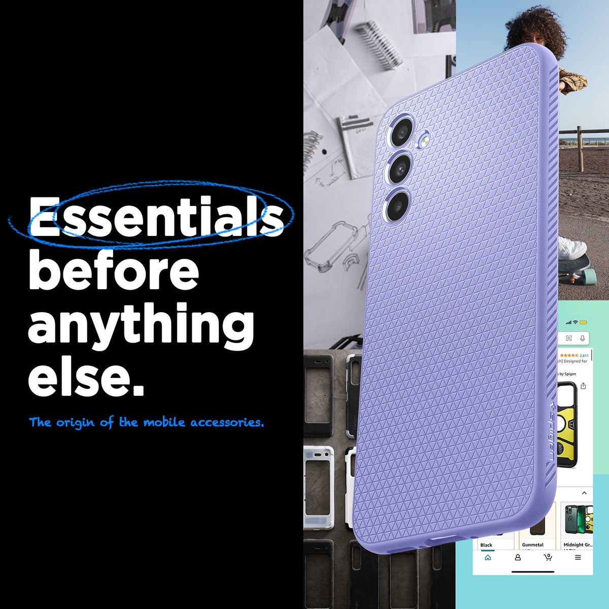 ACS06104 - Galaxy A34 5G Case Liquid Air in Awesome Violet essentials before anything else. The origin of the mobile accessories.