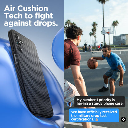 ACS07246 - Galaxy A15 5G Case Liquid Air in Matte Black air cushion tech to fight against drops.