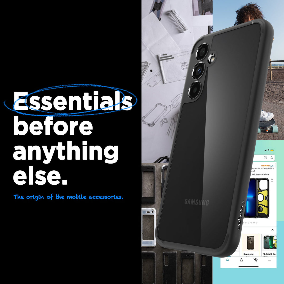 ACS05887 - Galaxy A54 5G Case Ultra Hybrid in Matte Black essentials before anything else. The origin of the mobile accessories.
