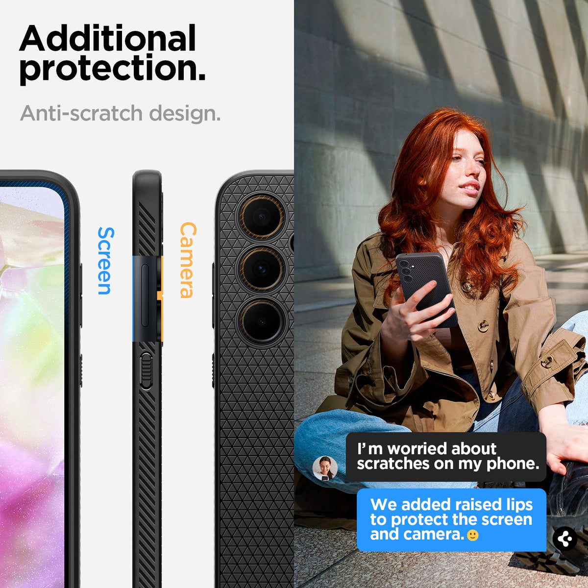 ACS07519 - Galaxy A35 5G Case Liquid Air in Matte Black additional protection. Anti scratch design. Daily protection.