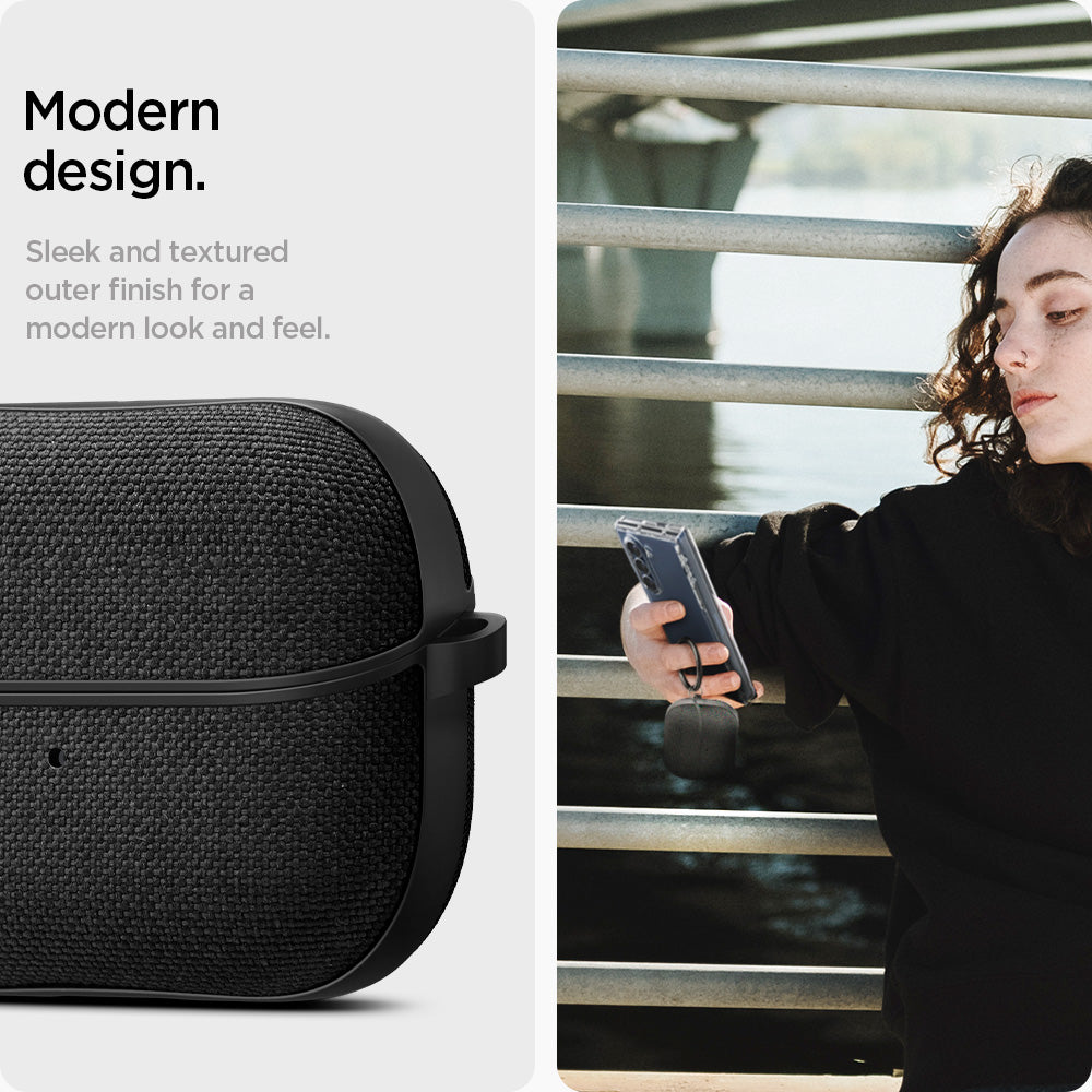 ACS08333 - Galaxy Buds 3 Pro Urban Fit in Black modern design. Sleek and textured outer finish for a modern look and feel.