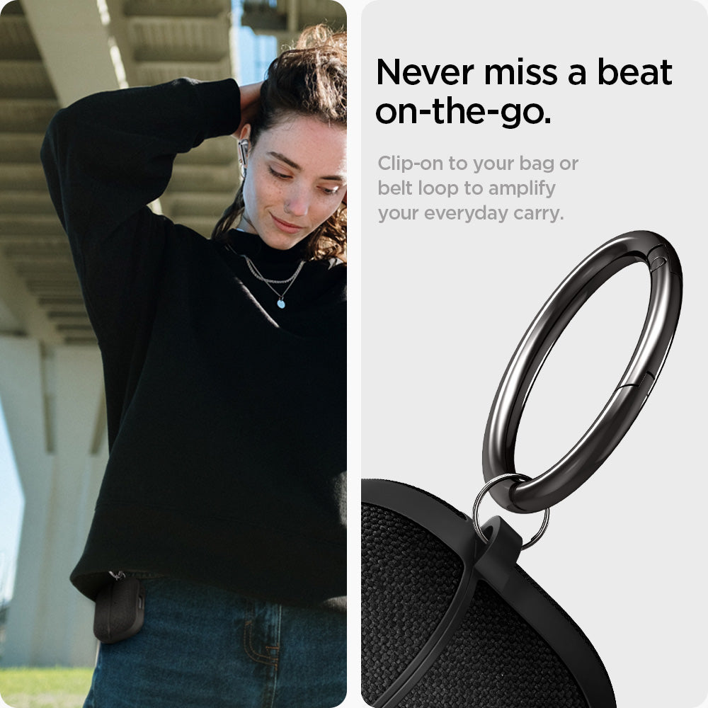 ACS08333 - Galaxy Buds 3 Pro Urban Fit in Black never miss a beat on the go. Clip on to any bags or objects. Easy to carry wherever you go.