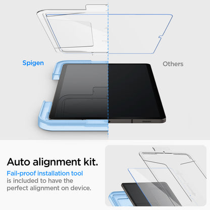 AGL06999 - Galaxy Tab S10+ Screen Protector EZ Fit GLAS.tR auto alignment kit fail proof installation tool is included to have the perfect alignment on device.
