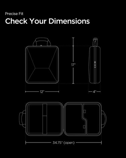 AFA09372 - Starlink Mini Carrying Case in black showing the precise fit
