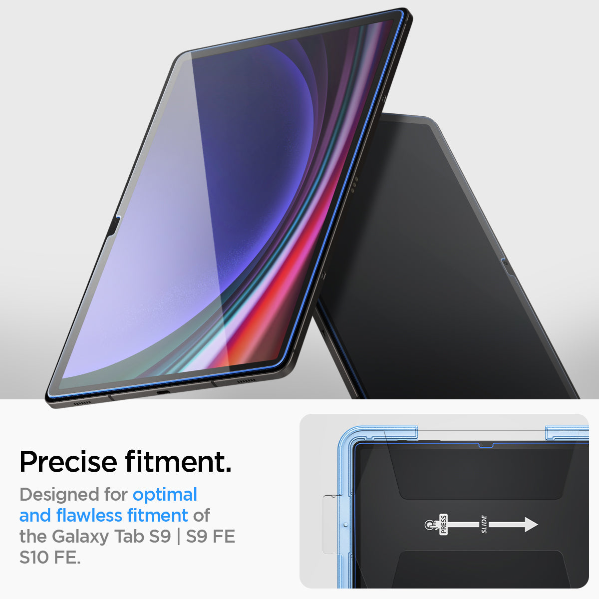 AGL07000 - Galaxy Tab S10 FE Screen Protector EZ Fit GLAS.tR precise fitment designed for optimal and flawless fit.
