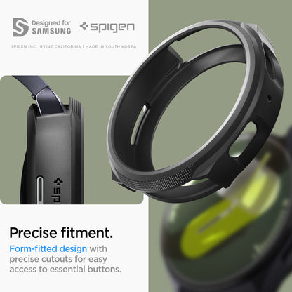 ACS07899 - Galaxy Watch 7 (40mm) Liquid Air in Matte Black precise fitment. form fitted design for galaxy watch6 and precise cutouts or easy button access. designed for samsung.
