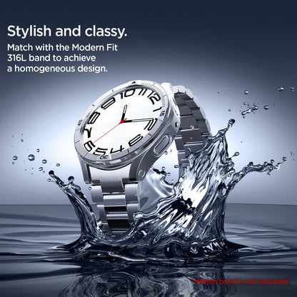 ACS08343 - New Galaxy Watch Bezel Tune Pro in Silver stylish and classy. Match with the modern fit 316L band to achieve a homogeneous design. Watch band is not included.