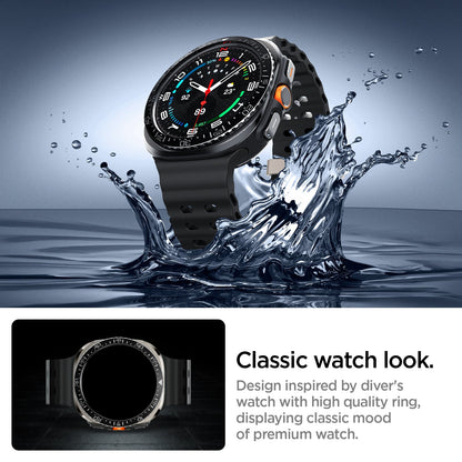 ACS08428 - Galaxy Watch Ultra (47mm) Bezel Tune in Black classic watch look. design inspired by driver's watch with high quality ring, displaying classic mood of premium watch.