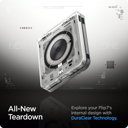ACS09560 - Galaxy Z Flip 7 Case Ultra Hybrid Pro Neo One (Magfit) showing the all new teardown design. Explore the internal design with Duraclear technology