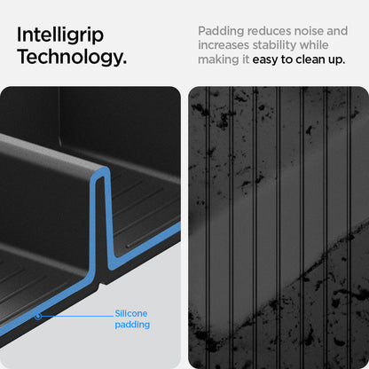 ACP07407 - Model 3 (2024-2025) Highland | Model Y (2025) Refresh Center Console Organizer Upper Tray Non Slide | TO220H showing the Intelligrip Technology. Padding reduces noises and increases stability while making it easy to clean up