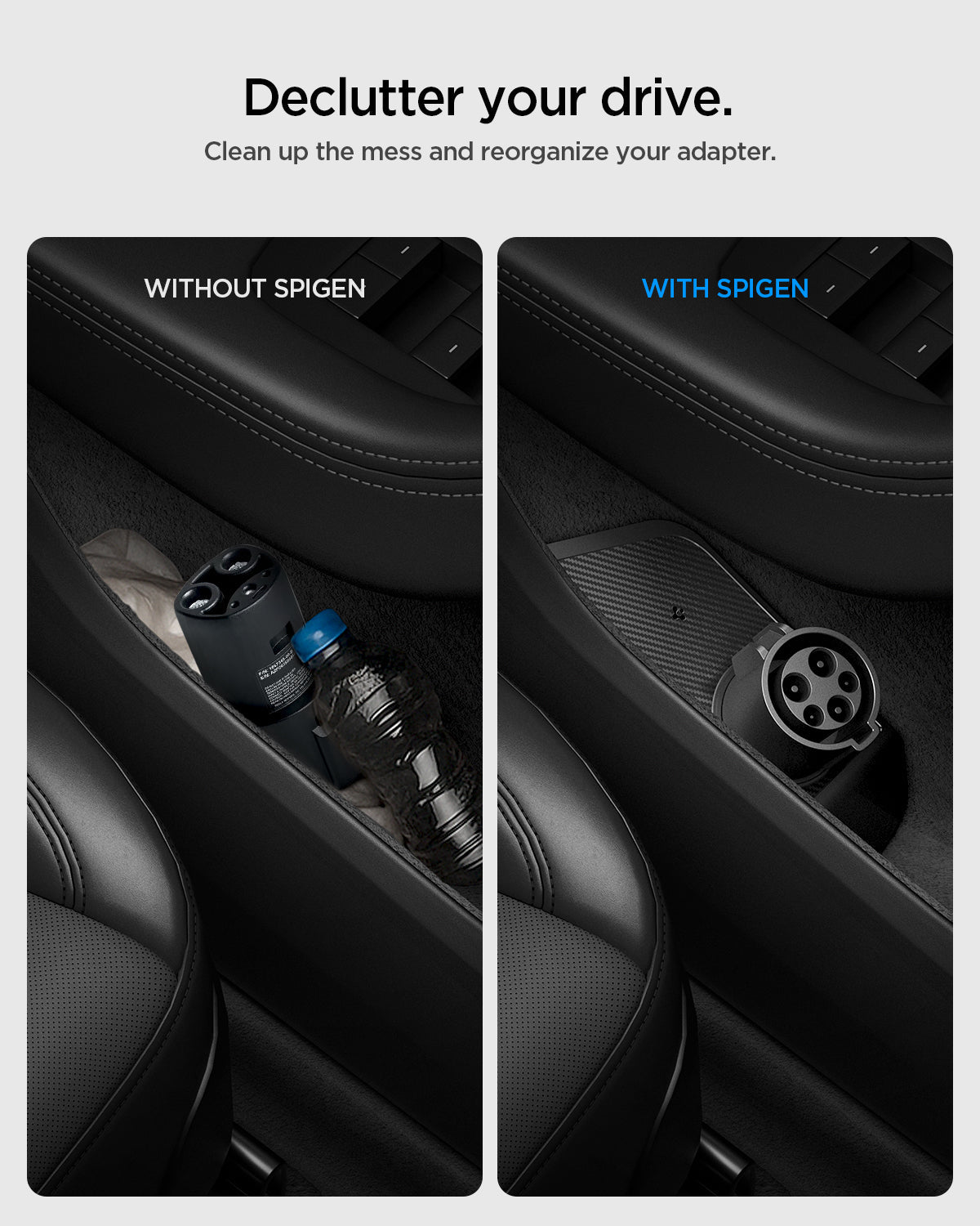 ACP11327 - Model Y Juniper (2025+) Charging Adapter Door Dock showing declutter your drive