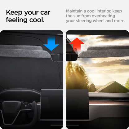 ACP09094 - Tesla Model X TO263 (2022-2025) Cryoshade in black keep your car feeling cool. Maintain a cool interior, keep the sun from overheating your steering wheel and more.