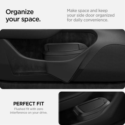 ACP09184 - Tesla Series Car Trash Bin TO282 H organize your space. Make space and keep your side door organized for daily convenience. Perfect fit. Flushed fit with zero interference on your drive.