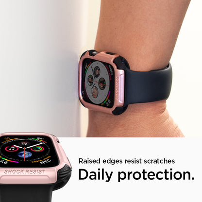 062CS24479 - Apple Watch Series (44mm) Case Tough Armor in rose gold raised edges and resist scratches. Daily protection.