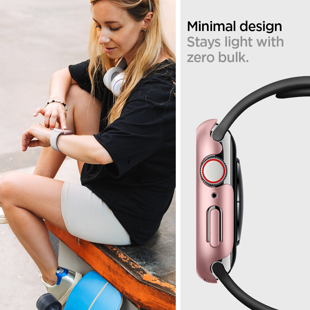 061CS24486 - Apple Watch Series (Apple Watch (40mm)) Case Thin Fit in rose gold stays light with zero bulk. Minimal design.
