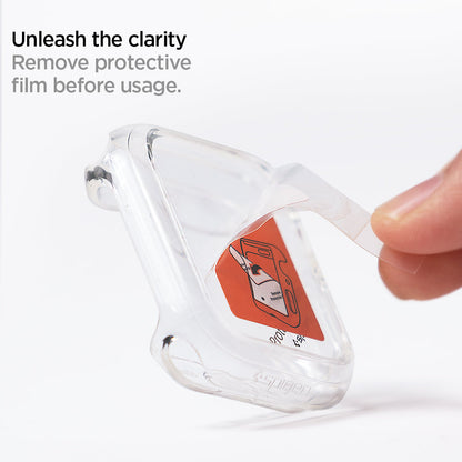 ACS00428 - Apple Watch Series (44mm) Case Ultra Hybrid in crystal clear remove protective film before usage. unleash the clarity.