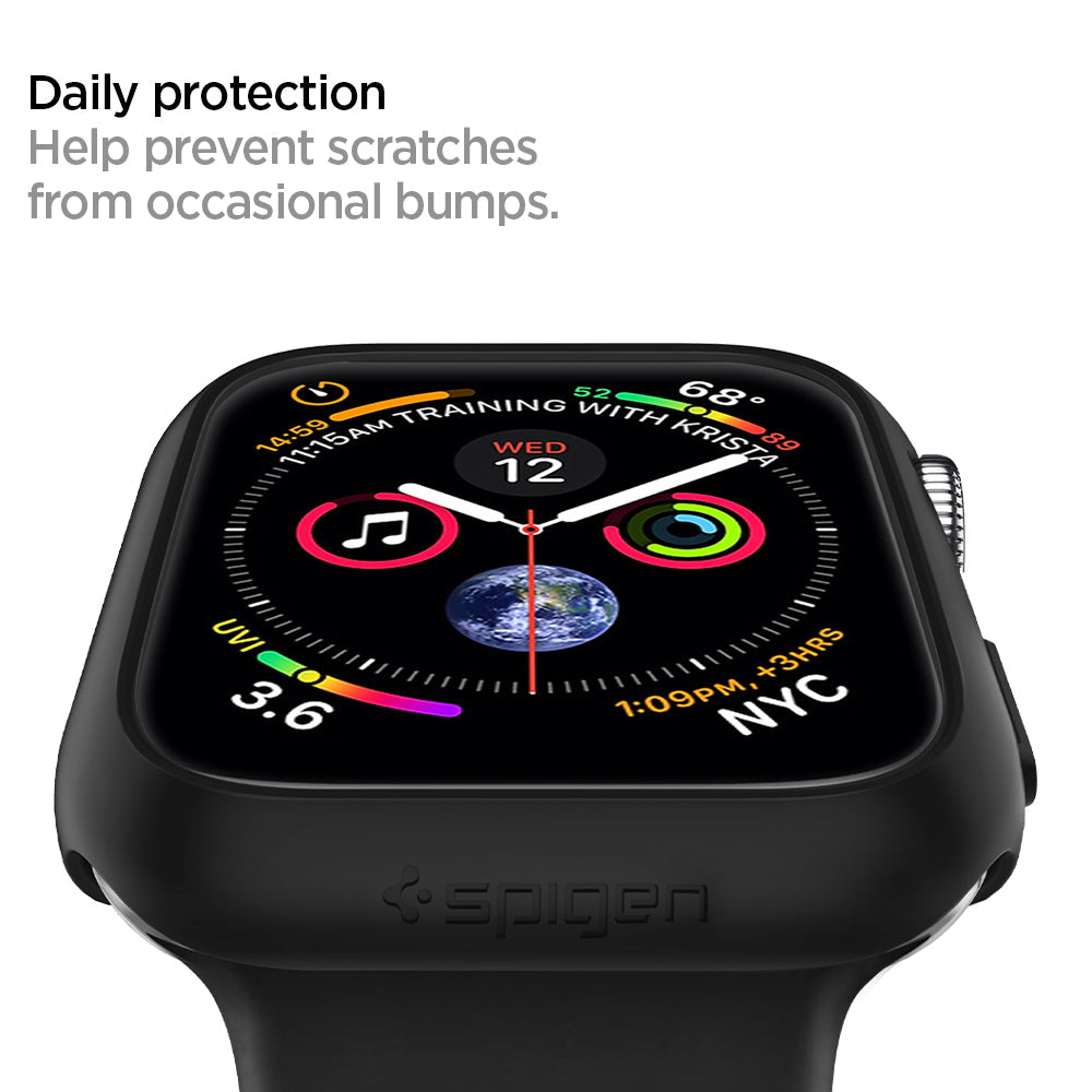 062CS24474 - Apple Watch Series (44mm) Case Thin Fit in black help prevent scratches from occasional bumps. Daily protection